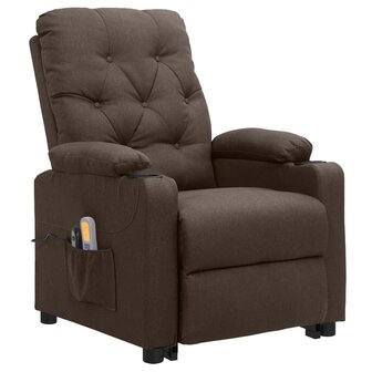 Sta-op-massagestoel stof bruin 2