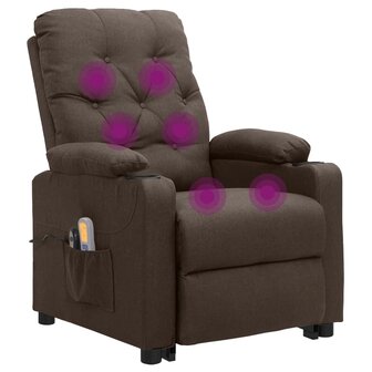 Sta-op-massagestoel stof bruin 6