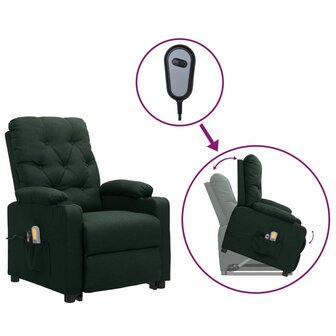 Sta-op-massagestoel stof donkergroen 1