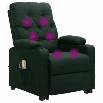 Sta-op-massagestoel stof donkergroen 6
