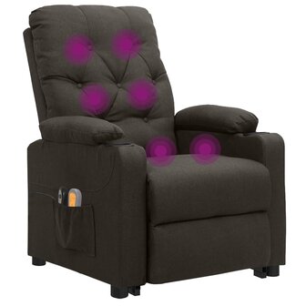 Sta-op-massagestoel stof taupe 6