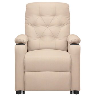 Sta-op-massagestoel stof cr&egrave;mekleurig 3