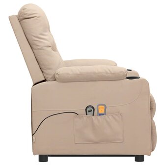 Sta-op-massagestoel stof cr&egrave;mekleurig 4