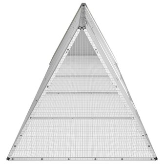 Konijnenhok 504,5x80,5x71 cm gegalvaniseerd staal grijs 4