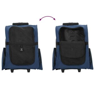 Huisdierentrolley 3-in-1 48x32x57 cm oxford stof blauw 8