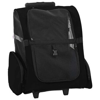 Huisdierentrolley 3-in-1 48x32x57 cm oxford stof zwart 1