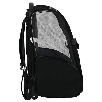 Huisdierentrolley 3-in-1 48x32x57 cm oxford stof zwart 4