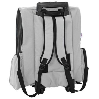 Huisdierentrolley 3-in-1 48x32x57 cm oxford stof grijs 6