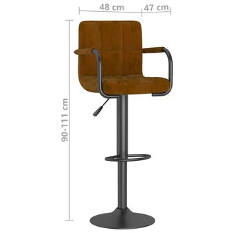 Barkruk fluweel bruin 8
