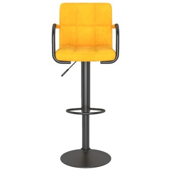 Barkruk fluweel mosterdgeel 3