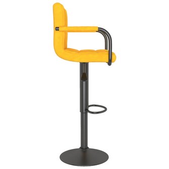 Barkruk fluweel mosterdgeel 4