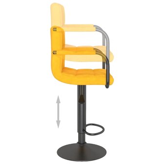 Barkruk fluweel mosterdgeel 6