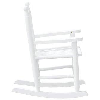 Schommelstoelen 2 st voor kinderen massief populierenhout wit 5