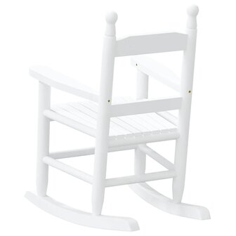 Schommelstoelen 2 st voor kinderen massief populierenhout wit 6
