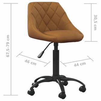 Eetkamerstoel fluweel bruin 8