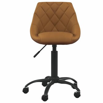 Kantoorstoel fluweel bruin 2