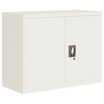 Archiefkast 90x40x70 cm staal wit 2