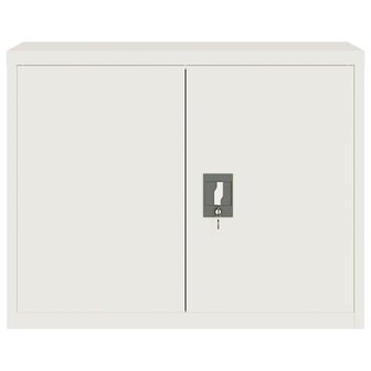 Archiefkast 90x40x70 cm staal wit 3