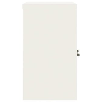 Archiefkast 90x40x70 cm staal wit 5