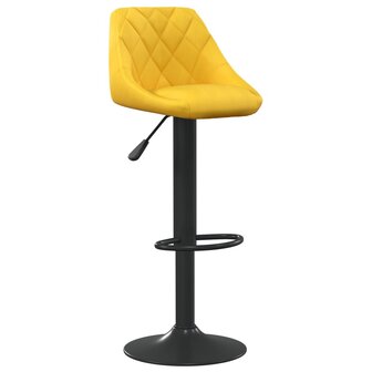 Barkruk fluweel mosterdgeel 2