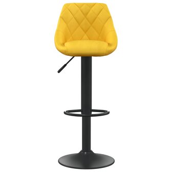 Barkruk fluweel mosterdgeel 3