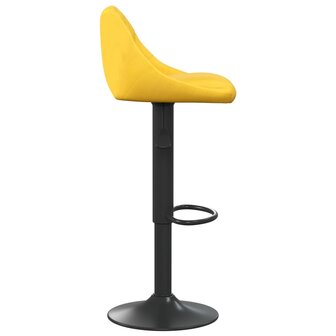 Barkruk fluweel mosterdgeel 4