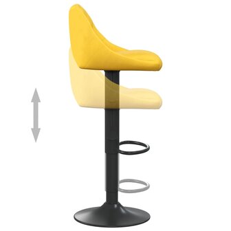 Barkruk fluweel mosterdgeel 6