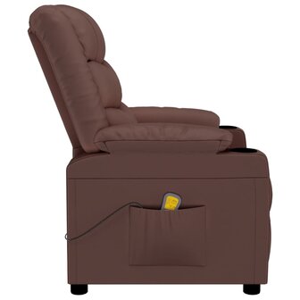 Massagestoel kunstleer bruin 4