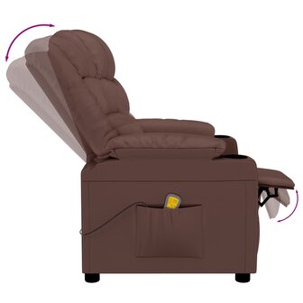 Massagestoel kunstleer bruin 6