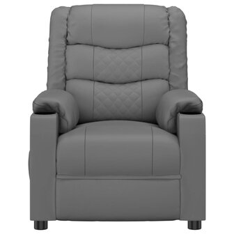 Massagestoel kunstleer grijs 3