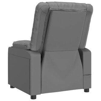 Massagestoel kunstleer grijs 5