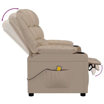Massagestoel kunstleer cappuccinokleurig 6