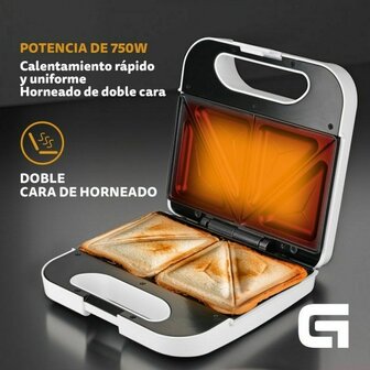 Tosti-ijzer Grunkel SAN-CC BL Wit 750 W 3