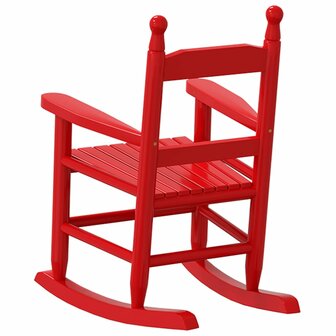 Schommelstoelen 2 st voor kinderen massief populierenhout rood 6