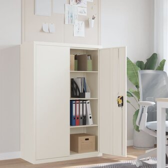 Archiefkast 90x40x140 cm staal wit 1