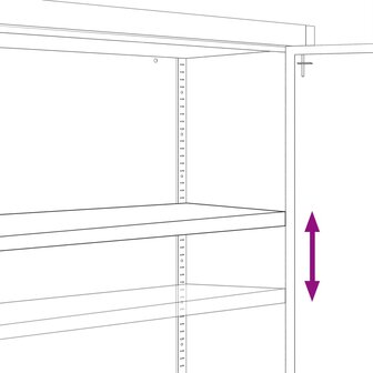 Archiefkast 90x40x140 cm staal zwart 7