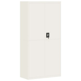 Archiefkast 90x40x180 cm staal wit 2