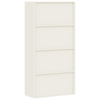 Archiefkast 90x40x180 cm staal wit 6
