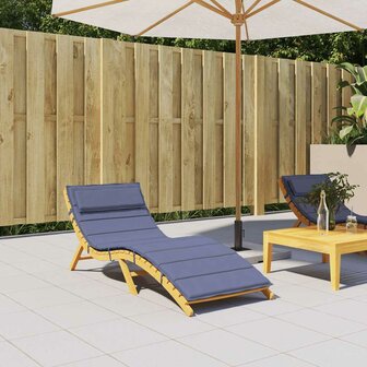 Ligbedkussen 180x60x4 cm oxford stof marineblauw 1