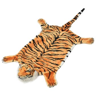 Tijgervloerkleed pluche 144 cm bruin 1