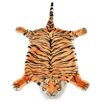 Tijgervloerkleed pluche 144 cm bruin 2