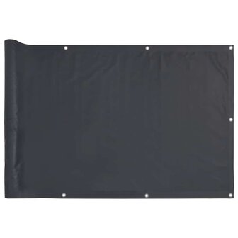 Balkonscherm 400x75 cm PVC antracietkleurig 2