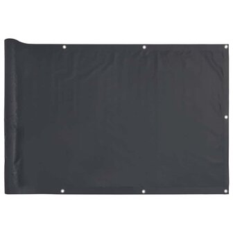 Balkonscherm 500x75 cm PVC antracietkleurig 2