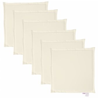 Tuinzitkussens 6 st vierkant 45x45x2 cm cr&egrave;mekleurig 2