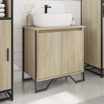 Wastafelkast 60x35x60 cm bewerkt hout sonoma eikenkleurig 3