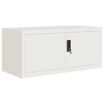 Archiefkast 90x40x180 cm staal wit 3