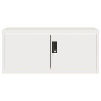 Archiefkast 90x40x220 cm staal wit 4