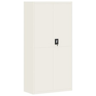 Archiefkast 90x40x220 cm staal wit 7
