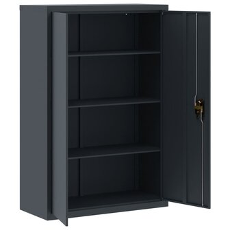 Archiefkast 90x40x180 cm staal antracietkleurig 9
