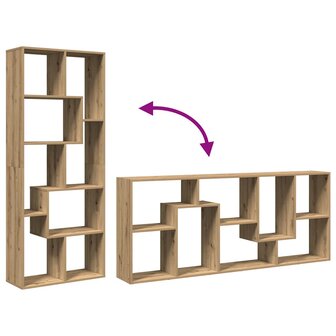 Kamerscherm / boekenkast 67x25x161,5 cm hout artisanaal eiken 8
